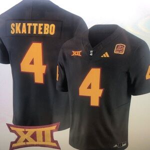 🤭Cam Skattebo Black Vapor Stitched Jersey😳